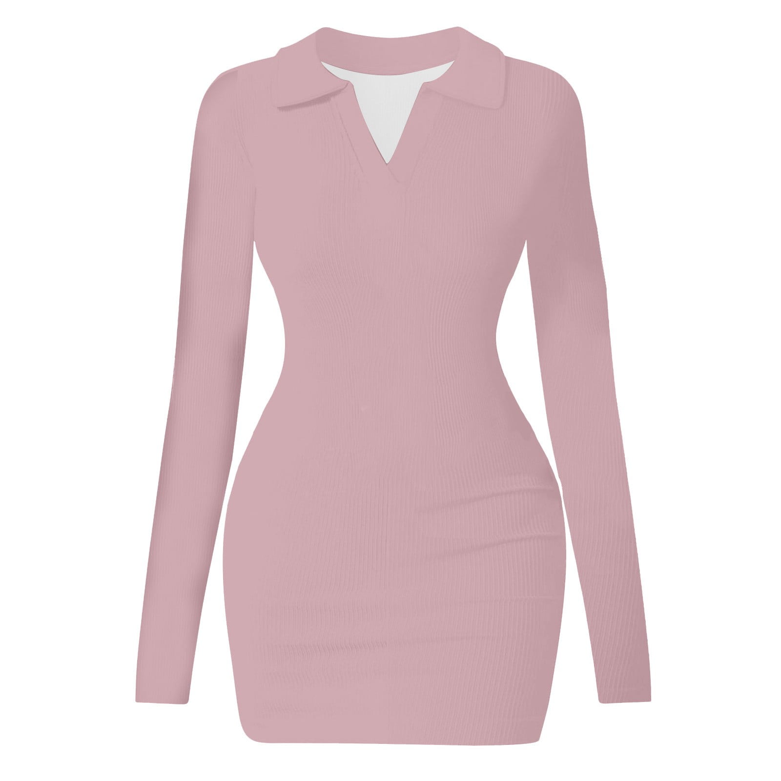 HAiming Women's Bodycon Mini Dress 2025 Trendy Plus Size Casual Long