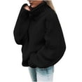 thumbnail image 1 of HAiming Women's Cable Knitted Sweaters Solid Long Sleeve Turtleneck Pullover Tops Winter Plus Size Casual Loose Blouse, 1 of 1