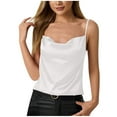 thumbnail image 1 of HAiming Women's Camisole Cowl Neck Tank Tops Cami Basic Shirt Blouses Solid Color Soft Casual Trendy Clothes, 1 of 3