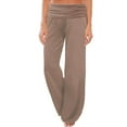 thumbnail image 1 of HAiming Women's Comfy Casual Pajama Pants Ruched High Elastic Waisted Loose Comfy Lounge Wide Leg Yoga Trousers, 1 of 8
