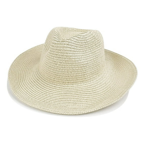 HAiming Women's Fisherman Hats Wide Brim Straw Sun Hat Foldable Summer Packable Outdoor Travel Beach Caps UPF 50+