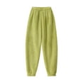 thumbnail image 1 of HAiming Women's Fuzzy Pajama Pants Thick Elastic Waist Sleepwear Pants Winter Casual Warm Cozy Loungewear Trousers, 1 of 4