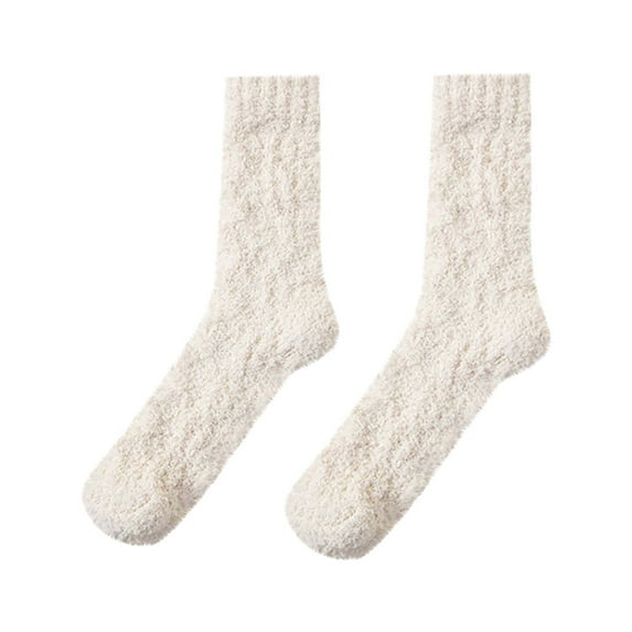 HAiming Women's Fuzzy Socks 2025 Winter Thick Fleece Warm Slipper Crew Sleep Socks Soft Cozy Plush Home Socks