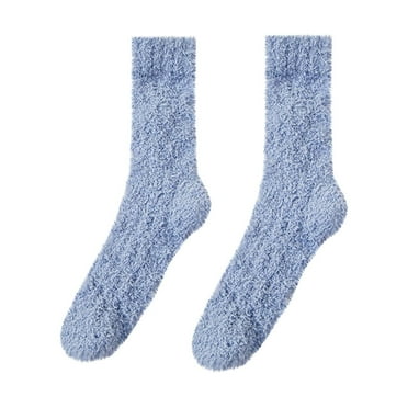 HAiming Women's Fuzzy Socks 2025 Winter Thick Fleece Warm Slipper Crew Sleep Socks Soft Cozy Plush Home Socks