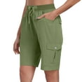 thumbnail image 1 of HAiming Women's Hiking Shorts Athletic Outdoor Baggy Cargo Shorts Summer Casual Loose Knee Length Pants with Pockets, 1 of 7