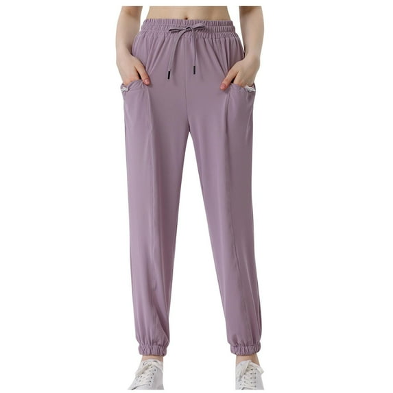 HAiming Women's Joggers Loose Athletic Casual Breathable Stretch Drawstring Running Yoga Pants with Pockets