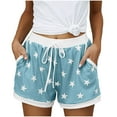 thumbnail image 1 of HAiming Women's Pajama Shorts Star Printed Casual Comfortable Sleep Pjs Bottoms with Pockets Summer Beach Shorts, 1 of 8