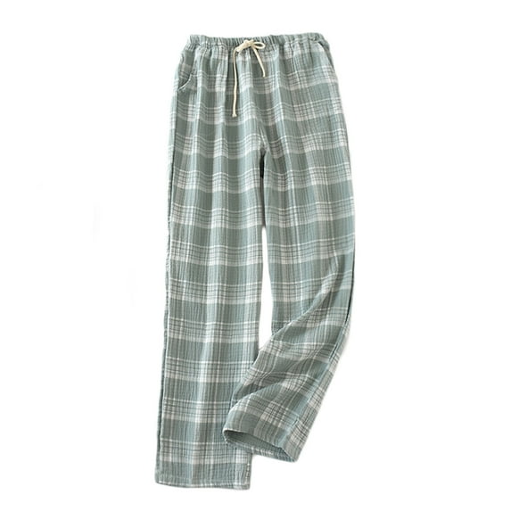 HAiming Women's Plaid Pajama Pants Drawstring Elastic Waist Soft Comfy Sleepwear Pants Casual Loose Home Wear Trousers