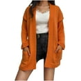 thumbnail image 1 of HAiming Women's Plus Size Cardigan Sweaters Solid Color Soft Knit Tops Casual Loose Long Sleeve Shirts with Pockets, 1 of 4