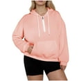 thumbnail image 1 of HAiming Women's Plus Size Hoodies Quarter Zip up Long Sleeve Pullover Hooded Sweatshirts Lightweight Tops with Pocket, 1 of 7