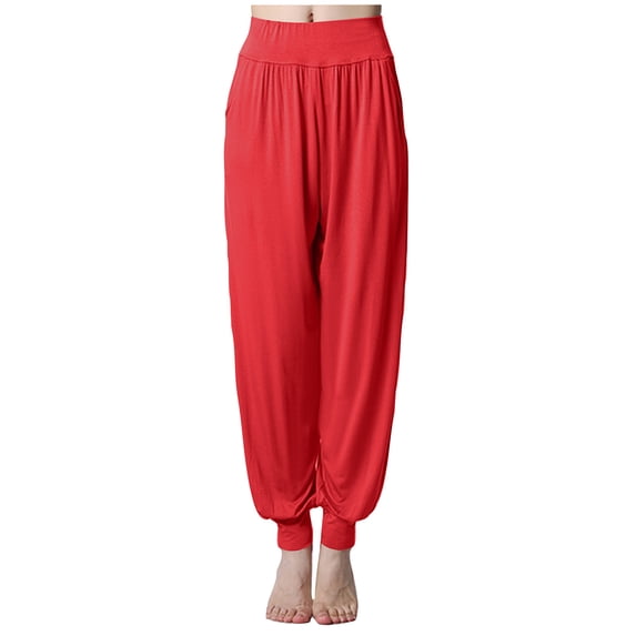 HAiming Women's Sport Yoga Pants Loose Comfort Elastic High Waist Sweatpants Plus Size Casual Gym Workout Trousers