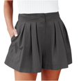 thumbnail image 1 of HAiming Women's Summer Beach Shorts High Waist Wide Leg Pleated Shorts Casual Loose Sweat Shorts with Pockets, 1 of 8