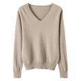 thumbnail image 1 of HAiming Women's Sweaters Long Sleeve Soft Knitted Solid Color Base Shirts Fall Winter Casual Pullover Tops Blouse, 1 of 5