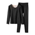 thumbnail image 1 of HAiming Womens 2 Piece Thermal Underwear Base Layer Sets Long Johns Warm Fleece Lined Shirt and Bottom Lounge Outfit, 1 of 7