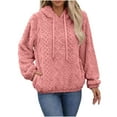 thumbnail image 1 of HAiming Womens Casual Fleece Hoodies Drawstring Pullover Long Sleeve Hooded Sweatshirts with Pockets, 1 of 5