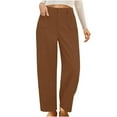 thumbnail image 1 of HAiming Womens Corduroy Pants Casual Buttons Waist Straight Leg Casual Plus Size Pants with Pockets Travel Vacation, 1 of 7