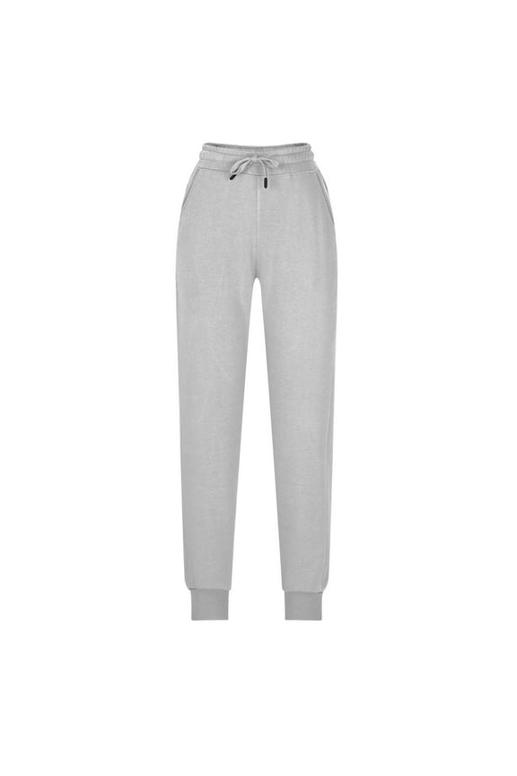 Womens Cotton Gym Athletic Jogger Sweatpants Elastic Drawstring High Waisted with Pockets Comfy Lounge Pants