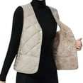 thumbnail image 1 of HAiming Womens Fleece Lined Vest Jacket Sleeveless Casual Padded Coat Snap Button Winter Warm Inner Outwear, 1 of 4