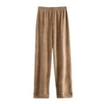 thumbnail image 1 of HAiming Womens Fuzzy Pajama Pants Elastic Waisted Straight Leg Sleepwear Home Pants Winter Warm Casual Loungewear, 1 of 5