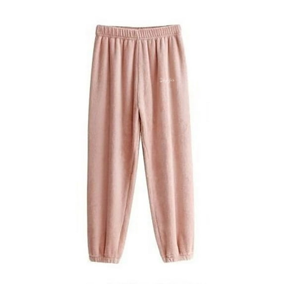 HAiming Womens Fuzzy Pajamas Pants Elastic Waisted Fleece Warm Sleepwear Treousers Winter Casual Soft Comfy Loungewear