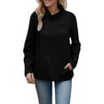 thumbnail image 1 of HAiming Womens High Collar Pullover Solid Color Sweatshirt Casual Long Sleeve Tops Fall Winter Fashion Clothes, 1 of 7