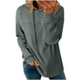 thumbnail image 1 of HAiming Womens Hoodies Casual Long Sleeve Drawstring Pullover Sweatshirts Lightweight Hooded Tops, 1 of 8