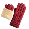 thumbnail image 1 of HAiming Womens Knit Gloves Warm Winter Fleece Lining Thermal Cable Thick Comfy Cold Freezing Weather, 1 of 3
