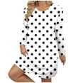 HAiming Womens Long Sleeve Mini Dresses 2025 Spring Summer Casual Plus