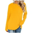thumbnail image 1 of HAiming Womens Long Sleeve Round Neck Shirts Solid Color Pullover Basic Tops Fall Winter Casual Trendy Tunic Blouse, 1 of 5