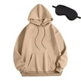 thumbnail image 1 of HAiming Womens Oversize Pullover Hoodies Long Sleeve Casual Solid Color Drawstring Hooded Sweatshirt with Pocket, 1 of 2