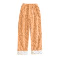 thumbnail image 1 of HAiming Womens Pajama Pants Winter Fuzzy Fleece Lounge Pants Warm Pjs Bottoms Casual Elastic Waist Comfy Home Trousers, 1 of 8
