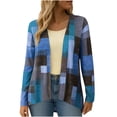 thumbnail image 1 of HAiming Womens Plaid Cardigan Casual Long Sleeve Lightweight Open Front Coats Outfits Trendy Clothes, 1 of 6