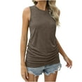 thumbnail image 1 of HAiming Womens Plus Size Sleeveless Tank Top Solid Color Crewneck Loose Tunic Shirts Casual Basic Tees Blouse, 1 of 9