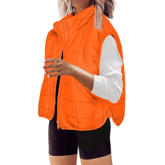 HAiming Womens Puffer Vest Casual Sleeveless Zip up Jackets 2025 Fall Winter Trendy Warm Coats Outfits with Pockets