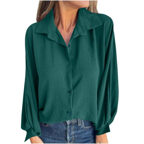 HAiming Womens Satin Button down Shirts Silk Casual Lapel V Neck Long Sleeve Loose Business Work Tops Blouse 2025