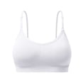 thumbnail image 1 of HAiming Womens Spaghetti Strap Sports Bra Scoop Neck Wireless Padded Solid Color Yoga Workout Crop Top, 1 of 5