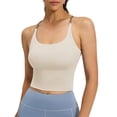 thumbnail image 1 of HAiming Womens Sports Bra Tank Tops Racerback Crop Cami Spaghetti Strap Camisole for Hiking Running, 1 of 7