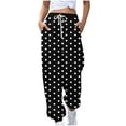 thumbnail image 1 of HAiming Womens Sweatpants Casual Drawstring Joggers Trendy Printed High Waist Pants Workout Lounges with Pockets, 1 of 5