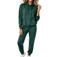 thumbnail image 1 of HAiming Womens Sweatsuits Sets 2 Piece Outfits Long Sleeve Hooded Sweatshirts Sweatpants Workout Clothes with Pockets, 1 of 6