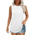 thumbnail image 1 of HAiming Womens Tank Tops Summer Sleeveless Solid Color Round Neck Basic Shirts 2025 Casual Loose Tunic Blouses, 1 of 9