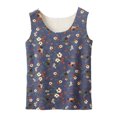 thumbnail image 1 of HAiming Womens Thermal Tank Tops Floral Print Sleeveless Base Layer Vest Seamless Crewneck Warm Winter Tees, 1 of 3