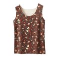 thumbnail image 1 of HAiming Womens Thermal Tank Tops Floral Print Sleeveless Base Layer Vest Seamless Crewneck Warm Winter Tees, 1 of 4