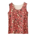 thumbnail image 1 of HAiming Womens Thermal Tank Tops Floral Print Sleeveless Base Layer Vest Seamless Crewneck Warm Winter Tees, 1 of 9