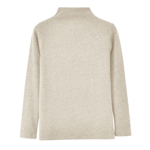 HAiming Womens Tops Mock Neck Long Sleeve Solid Color Casaul Pullover Blouse Fall Winter Trendy Clothes