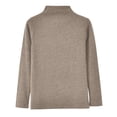 thumbnail image 1 of HAiming Womens Tops Mock Neck Long Sleeve Solid Color Casaul Pullover Blouse Fall Winter Trendy Clothes, 1 of 7