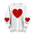 thumbnail image 1 of HAiming Womens Valentines Sweatshirt Loose Long Sleeve Crew Neck Pullover Cute Graphic Shirts Trendy Festival Tops, 1 of 6