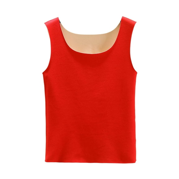 HAiming Womens Vest Thermal Fleece Lined Sleeveless Lightweight Soft Solid Color Tops Fall Winter Warm Clothes