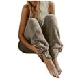 thumbnail image 1 of HAiming Womens Winter Cozy Warm Pants Soft Plush Fleece Pajama Bottom Sleepwear Pants Casual Loose Trousers Loungewear, 1 of 7