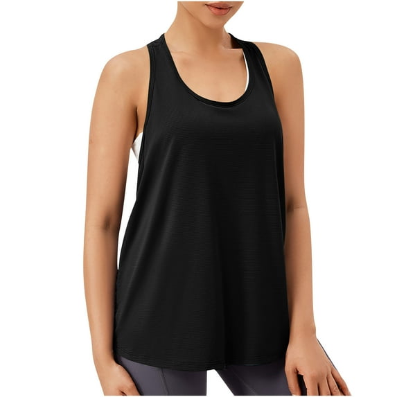 HAiming Workout Tank Top for Women Racerback Yoga Running Sports Gym Vest Sleeveless Active Athletic Shirts Blouse