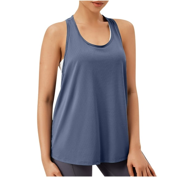 HAiming Workout Tank Top for Women Racerback Yoga Running Sports Gym Vest Sleeveless Active Athletic Shirts Blouse